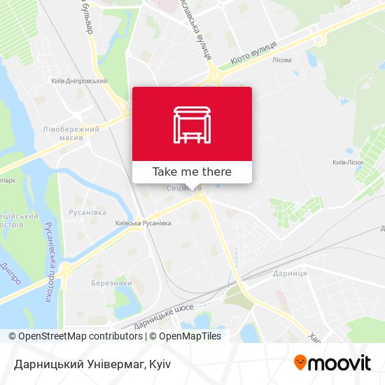 Дарницький Універмаг map