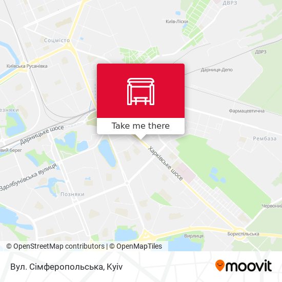 Вул. Сімферопольська map