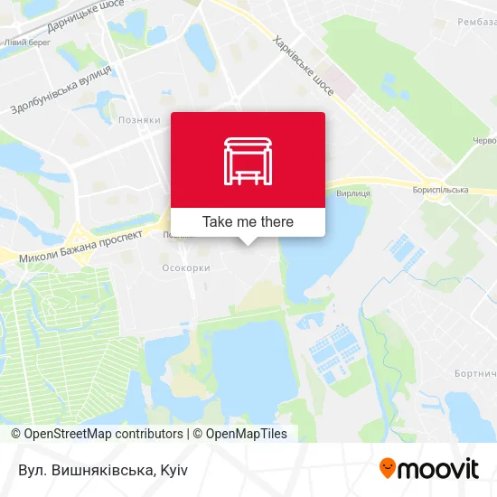 Карта Вул. Вишняківська