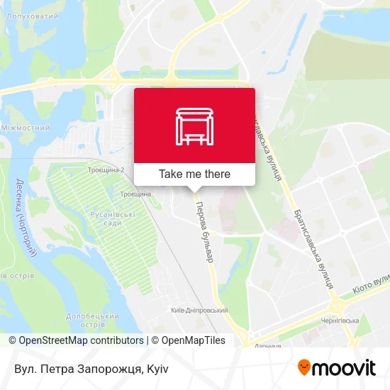 Карта Вул. Петра Запорожця
