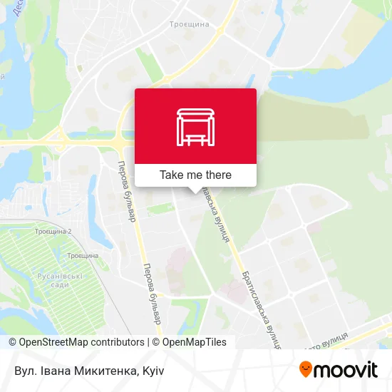 Карта Вул. Івана Микитенка