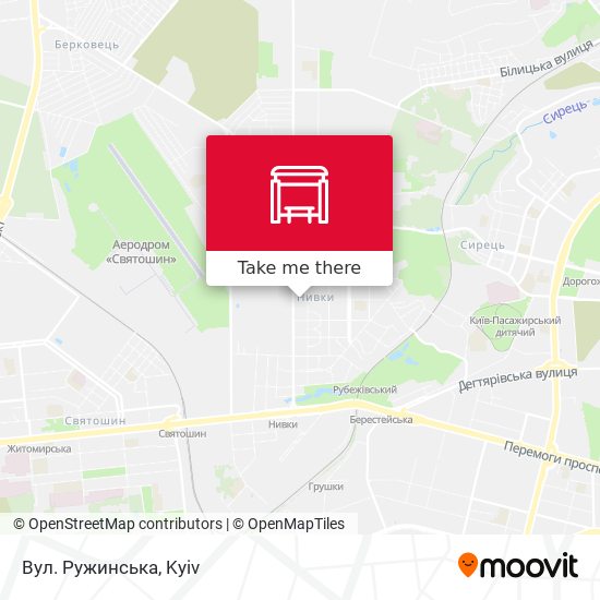 Вул. Ружинська map