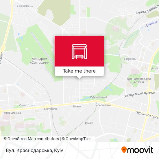 Вул. Краснодарська map