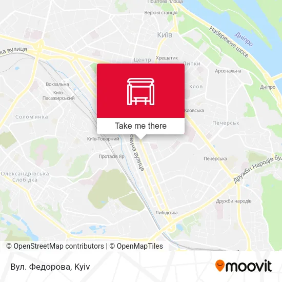 Карта Вул. Федорова