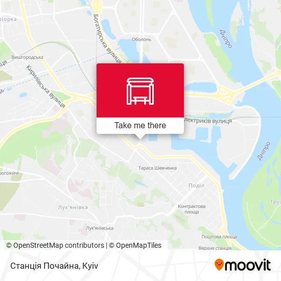 Карта Станція Почайна