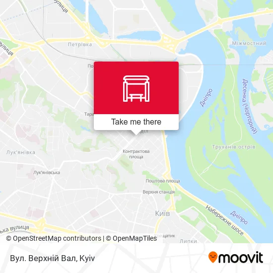 Карта Вул. Верхній Вал