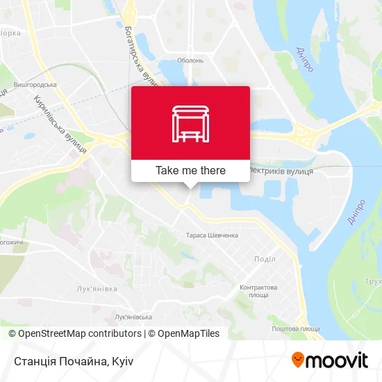 Карта Станція Почайна
