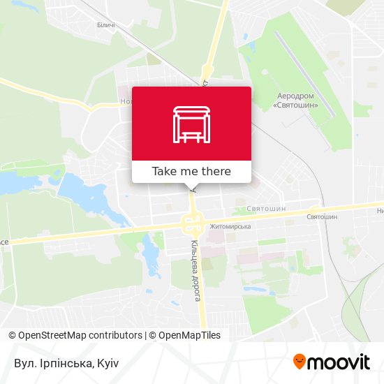 Вул. Ірпінська map