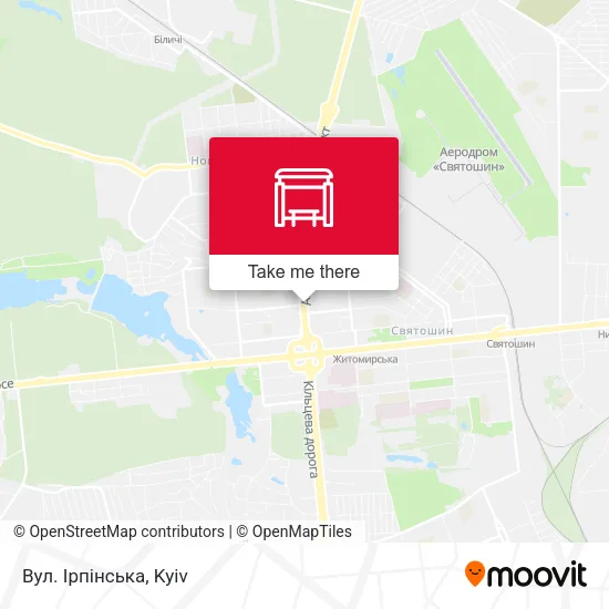 Карта Вул. Ірпінська