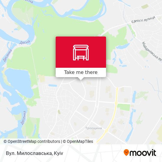 Вул. Милославська map