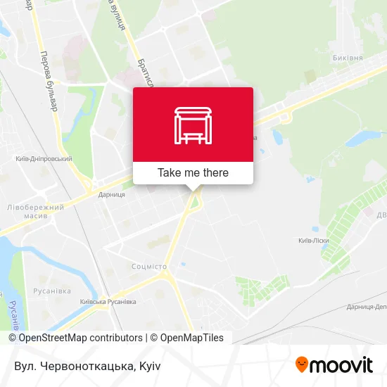 Карта Вул. Червоноткацька