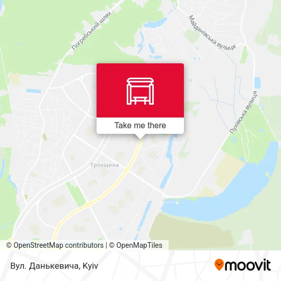 Карта Вул. Данькевича