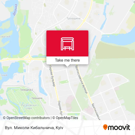 Карта Вул. Миколи Кибальчича