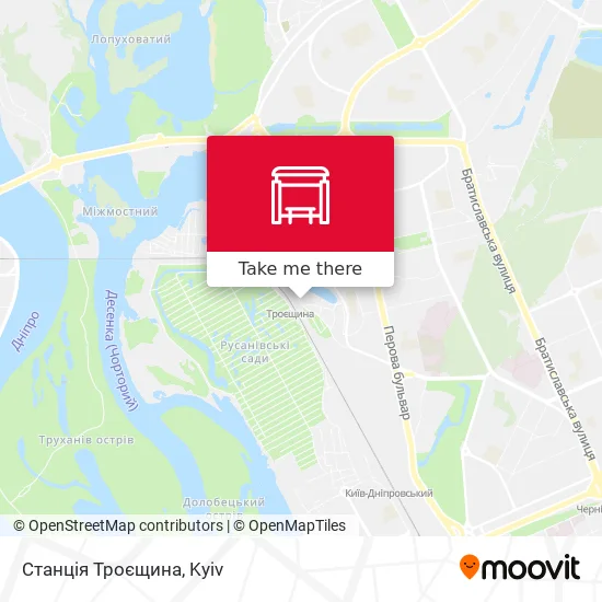 Карта Станція Троєщина