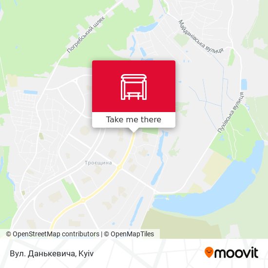 Вул. Данькевича map