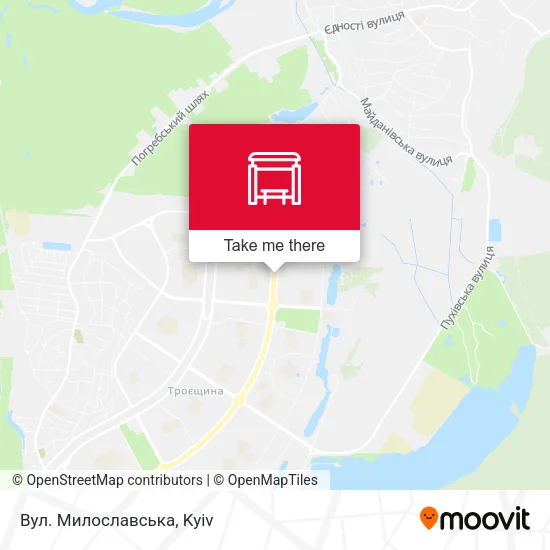 Карта Вул. Милославська