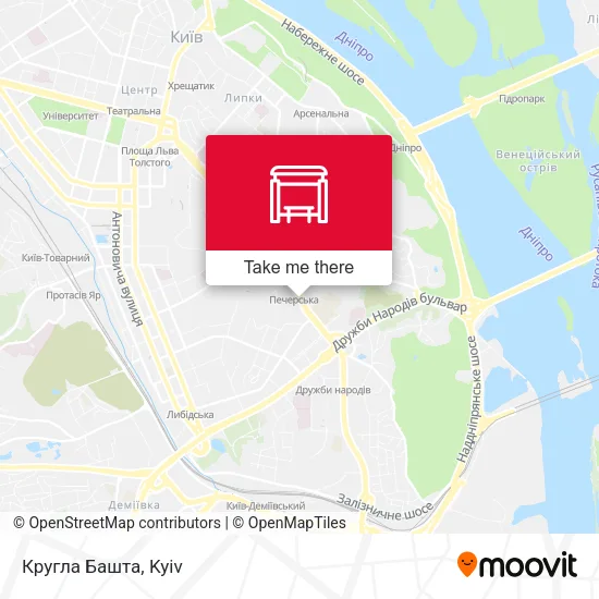 Карта Кругла Башта
