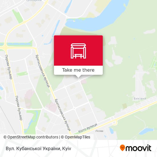 Вул. Кубанської України map