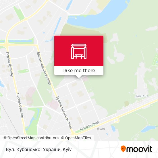 Вул. Кубанської України map