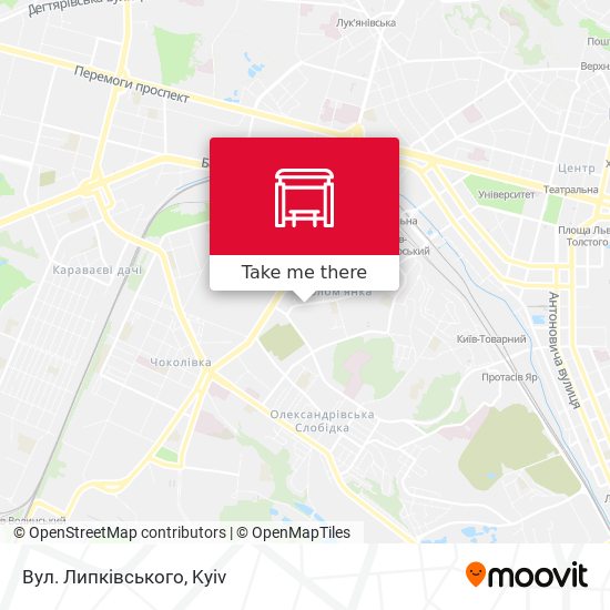 Вул. Липківського map