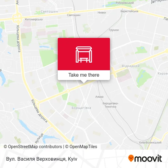 Карта Вул. Василя Верховинця