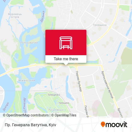 Карта Пр. Генерала Ватутіна