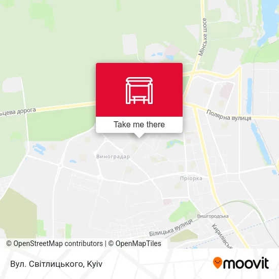 Карта Вул. Світлицького