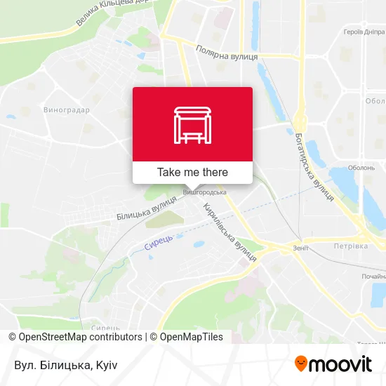 Вул. Білицька map