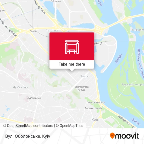 Карта Вул. Оболонська