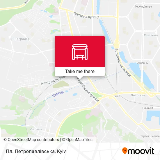 Карта Пл. Петропавлівська