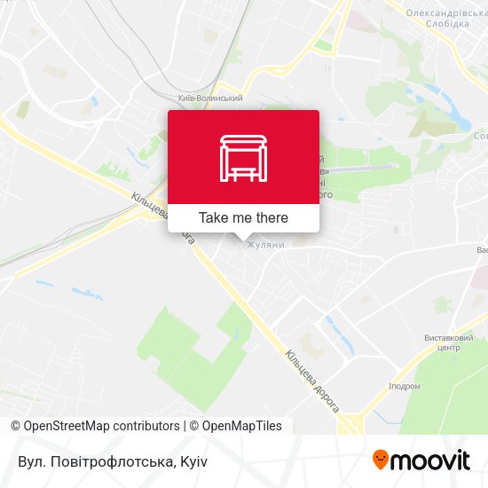 Карта Вул. Повітрофлотська