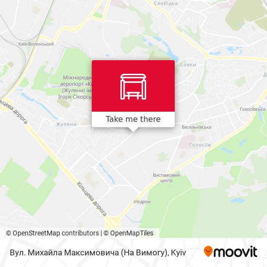 Вул. Михайла Максимовича (На Вимогу) map