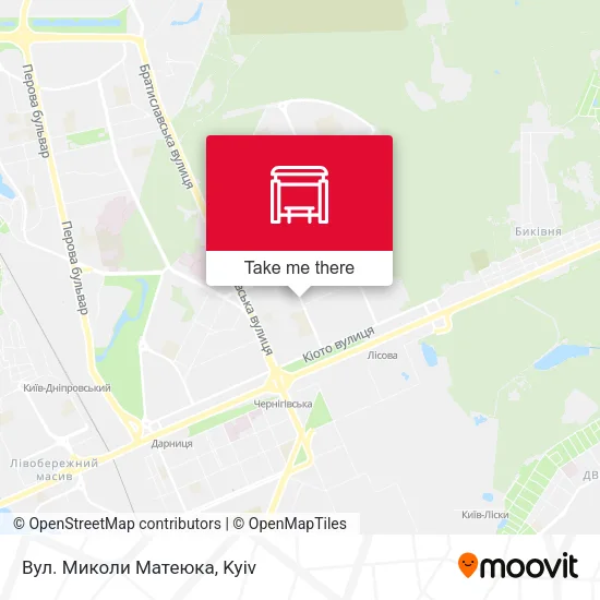Карта Вул. Миколи Матеюка