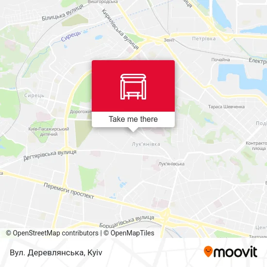 Карта Вул. Деревлянська
