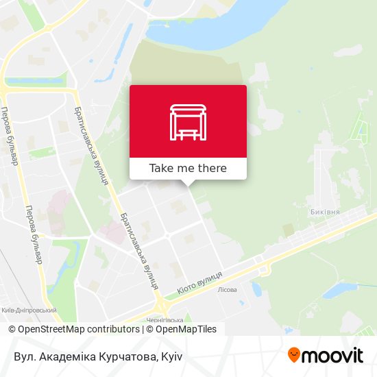 Вул. Академіка Курчатова map