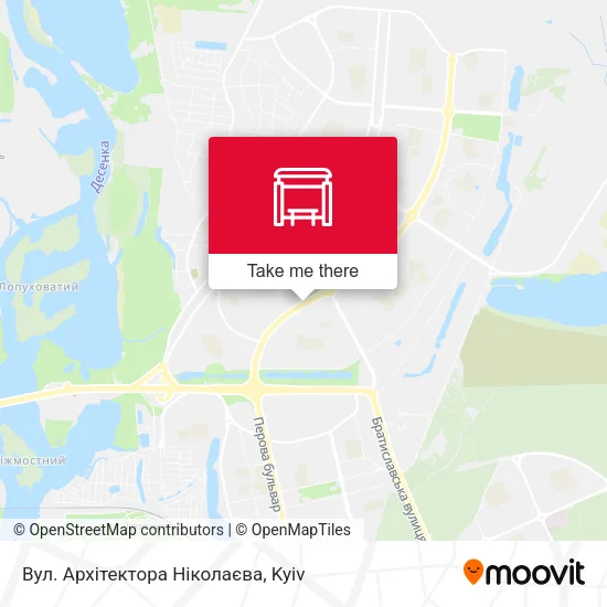 Карта Вул. Архітектора Ніколаєва