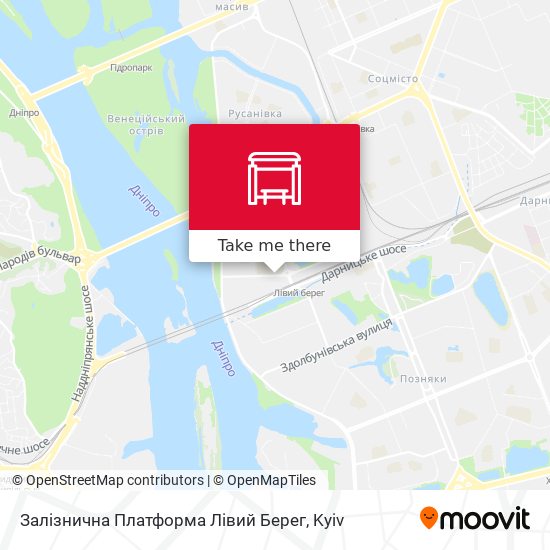 Залізнична Платформа Лівий Берег map