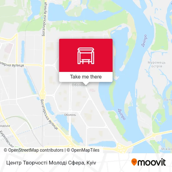 Карта Центр Творчості Молоді Сфера