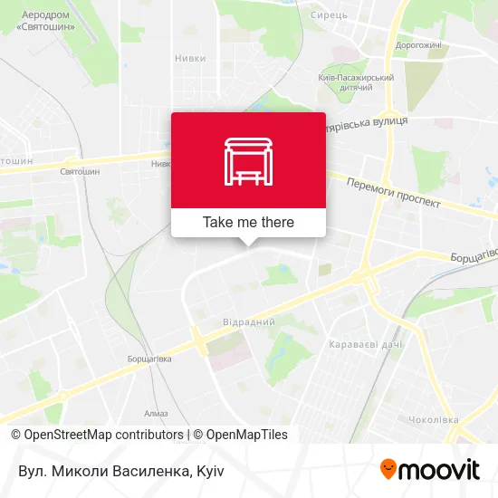 Карта Вул. Миколи Василенка