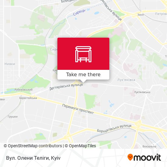 Вул. Олени Теліги map