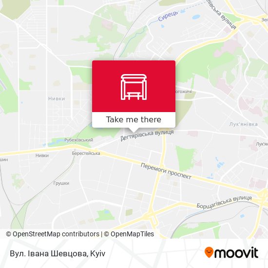 Вул. Івана Шевцова map
