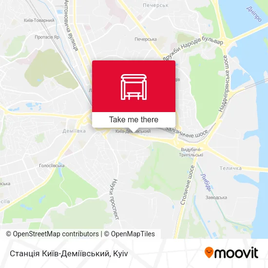 Карта Станція Київ-Деміївський