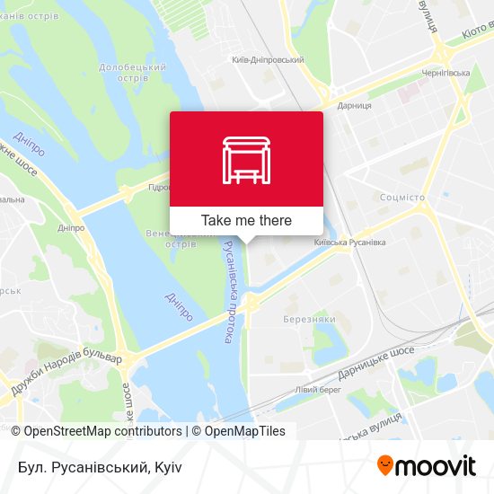 Карта Бул. Русанівський