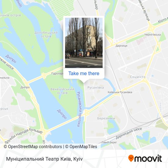 Карта Муніципальний Театр Київ