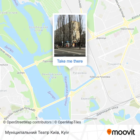 Карта Муніципальний Театр Київ