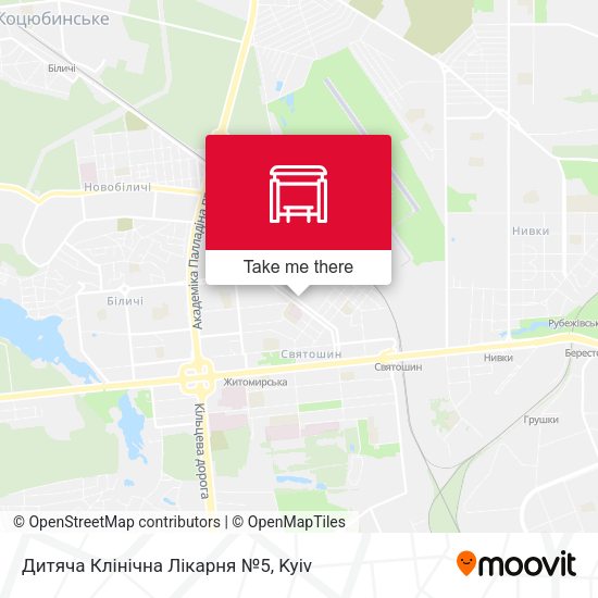 Карта Дитяча Клінічна Лікарня №5