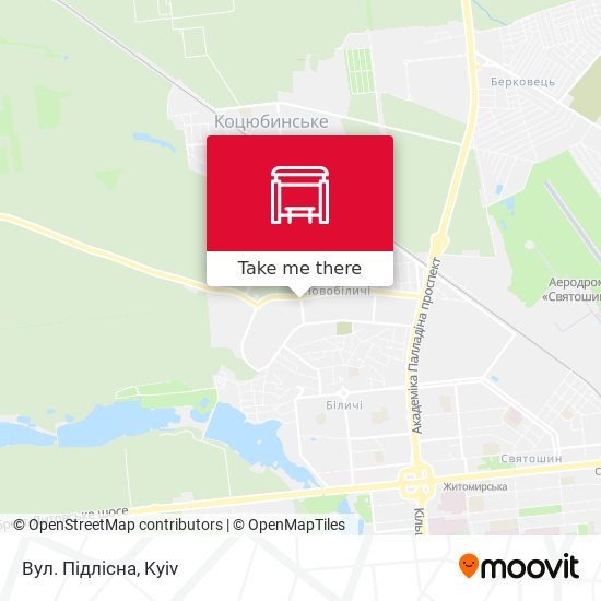 Вул. Підлісна map