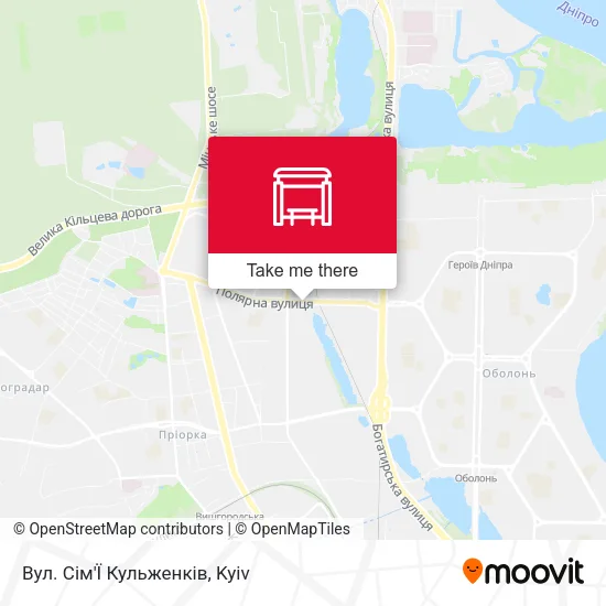 Карта Вул. Сім'Ї Кульженків