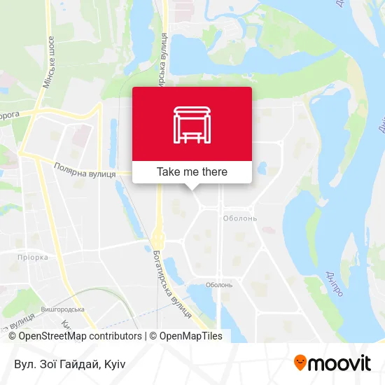 Карта Вул. Зої Гайдай