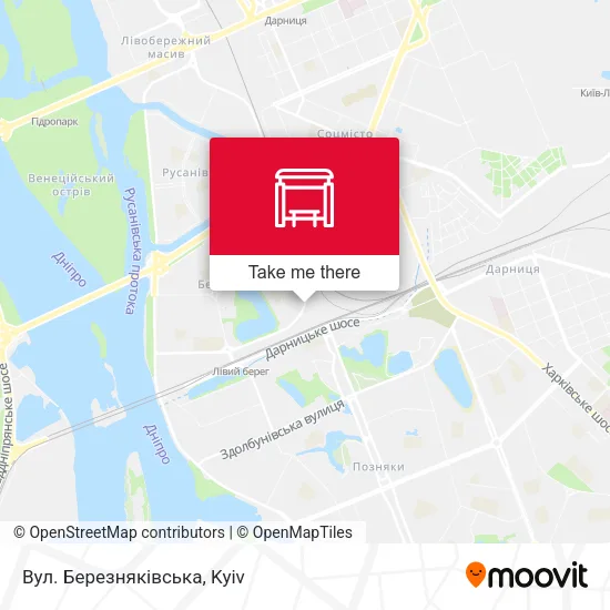 Карта Вул. Березняківська
